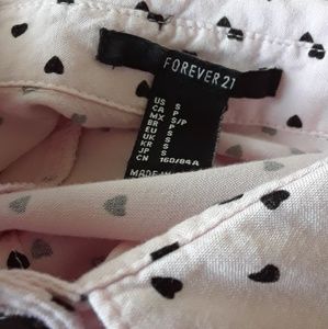 Heart Print Button Up